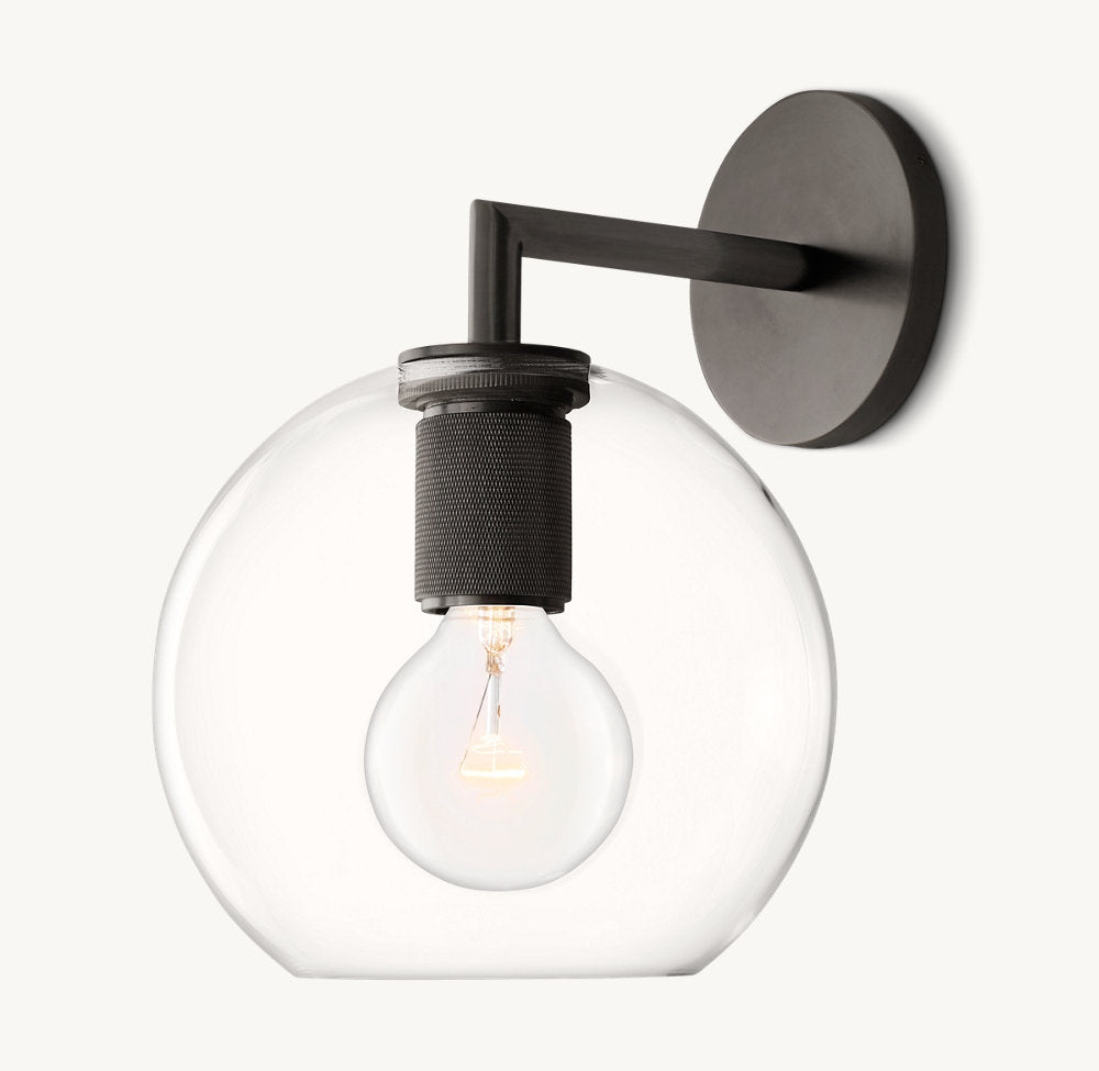 UTILITAIRE GLOBE SHADE SCONCE