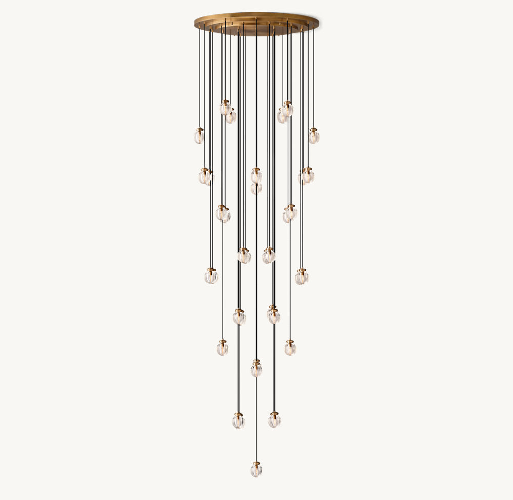 PEARL ROUND CHANDELIER 48"
