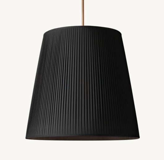 REED BLACK PLEATED BARREL PENDANT
