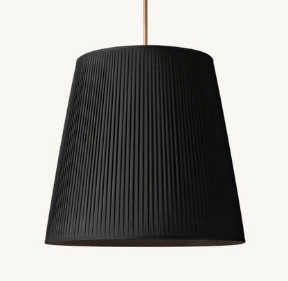 REED BLACK PLEATED BARREL PENDANT