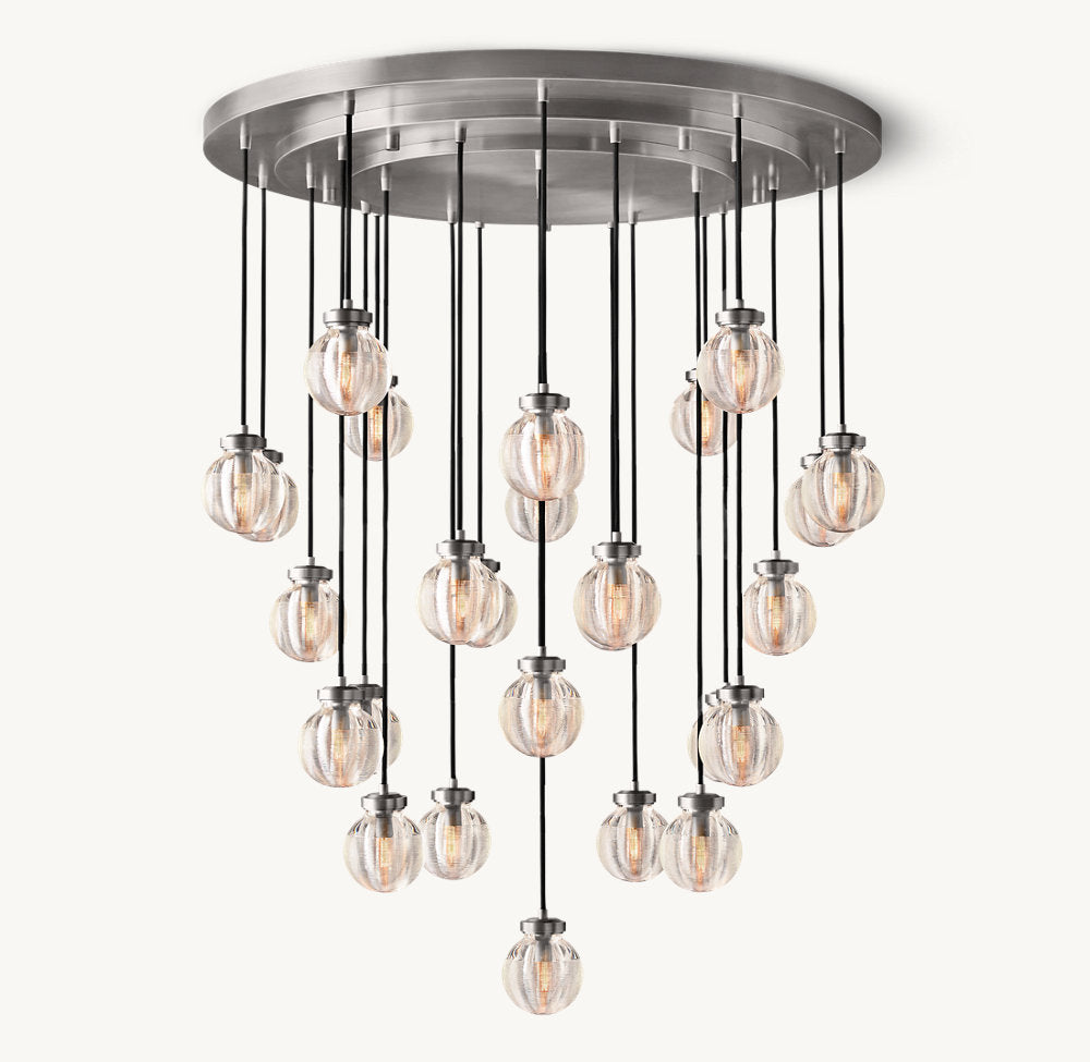 PEARL ROUND CHANDELIER 38"