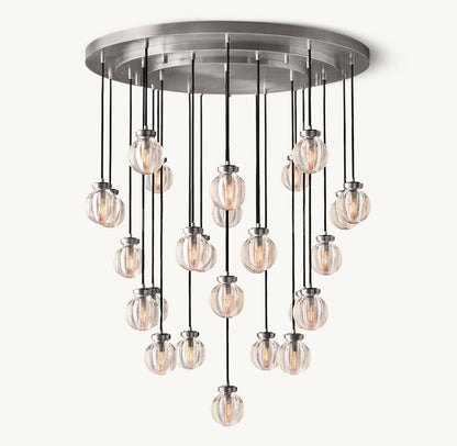 PEARL ROUND CHANDELIER 38"
