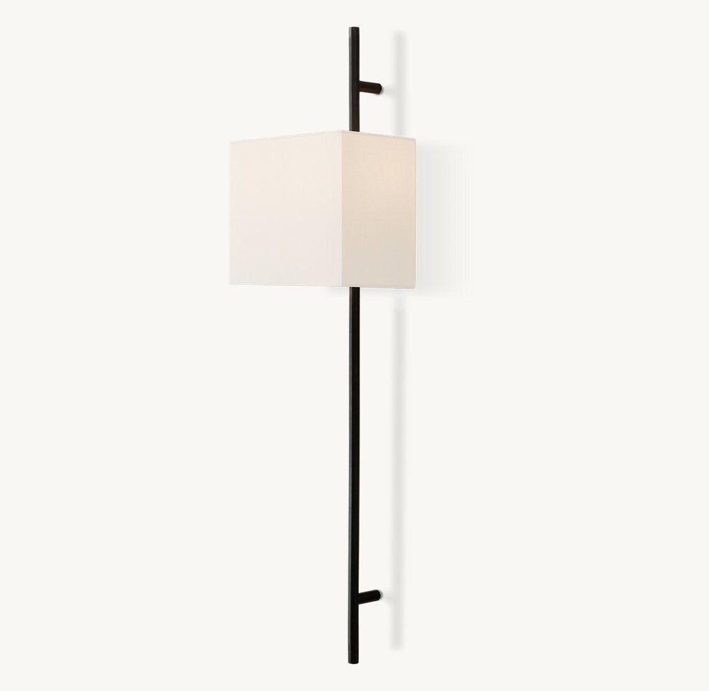 VELA OCTAGONAL BAR SCONCE - RECTANGULAR SHADE