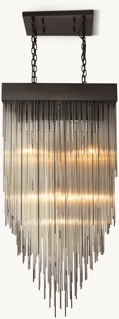 CASCADA SQUARE CHANDELIER 30"