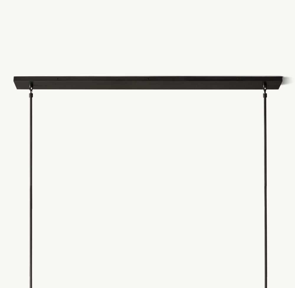 BOULE DE CRISTAL CLEAR GLASS LINEAR CHANDELIER 48"