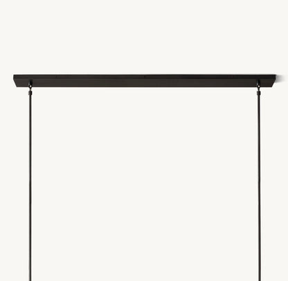 BOULE DE CRISTAL CLEAR GLASS LINEAR CHANDELIER 48"