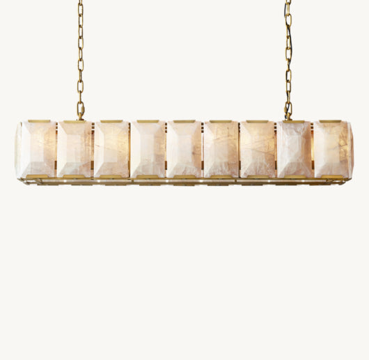 HARLOW CALCITE RECTANGULAR CHANDELIER 62"