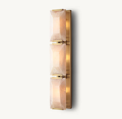HARLOW CALCITE TRIPLE SCONCE