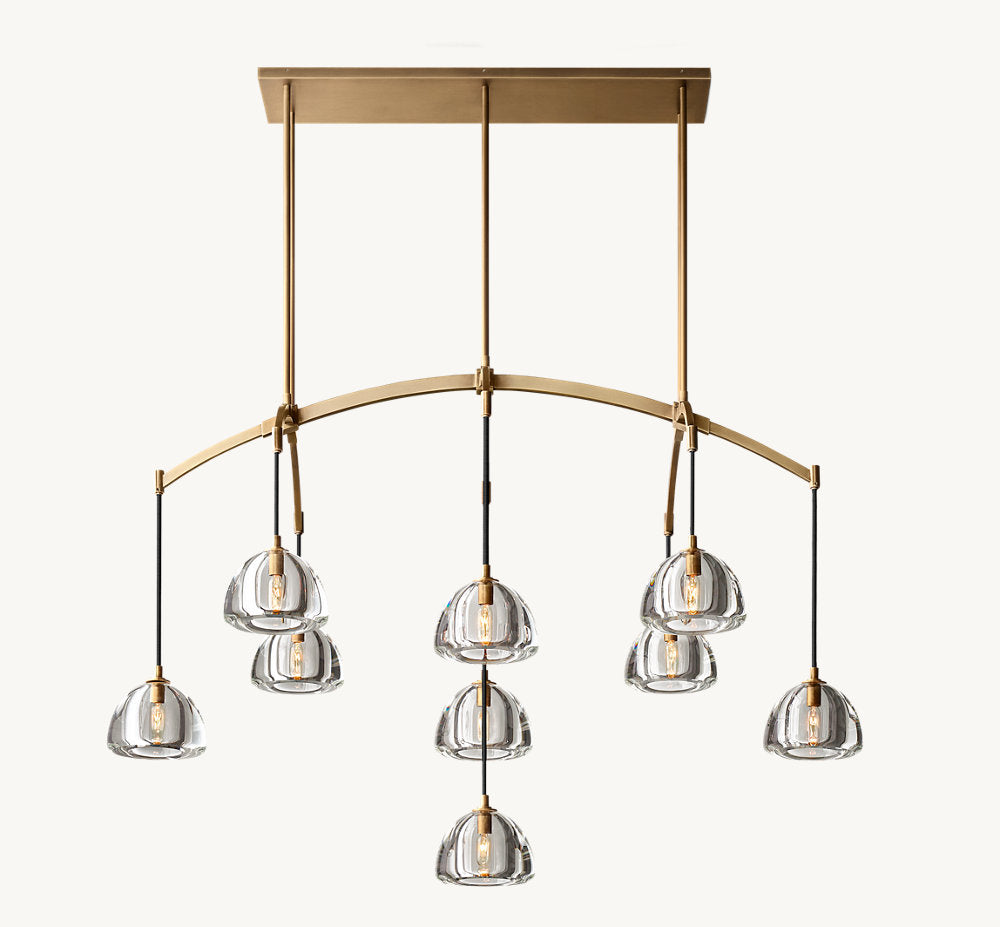 HEMISPHERE LINEAR CHANDELIER 54"