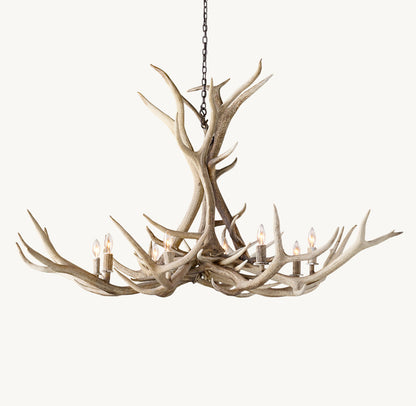 NATURAL ANTLER CHANDELIER 60"