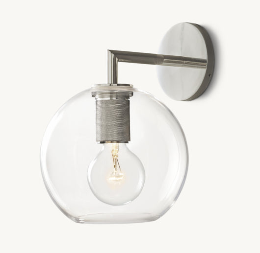 UTILITAIRE GLOBE SHADE SCONCE