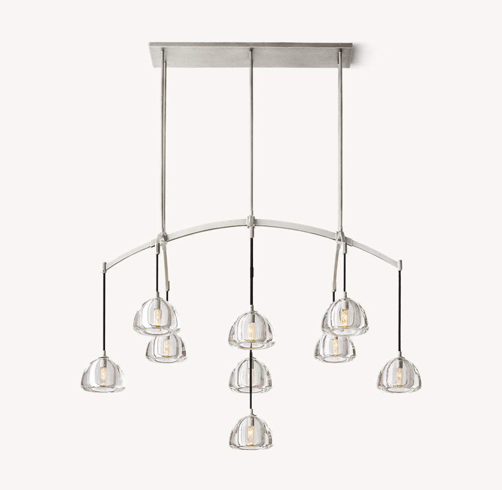 HEMISPHERE LINEAR CHANDELIER 54"