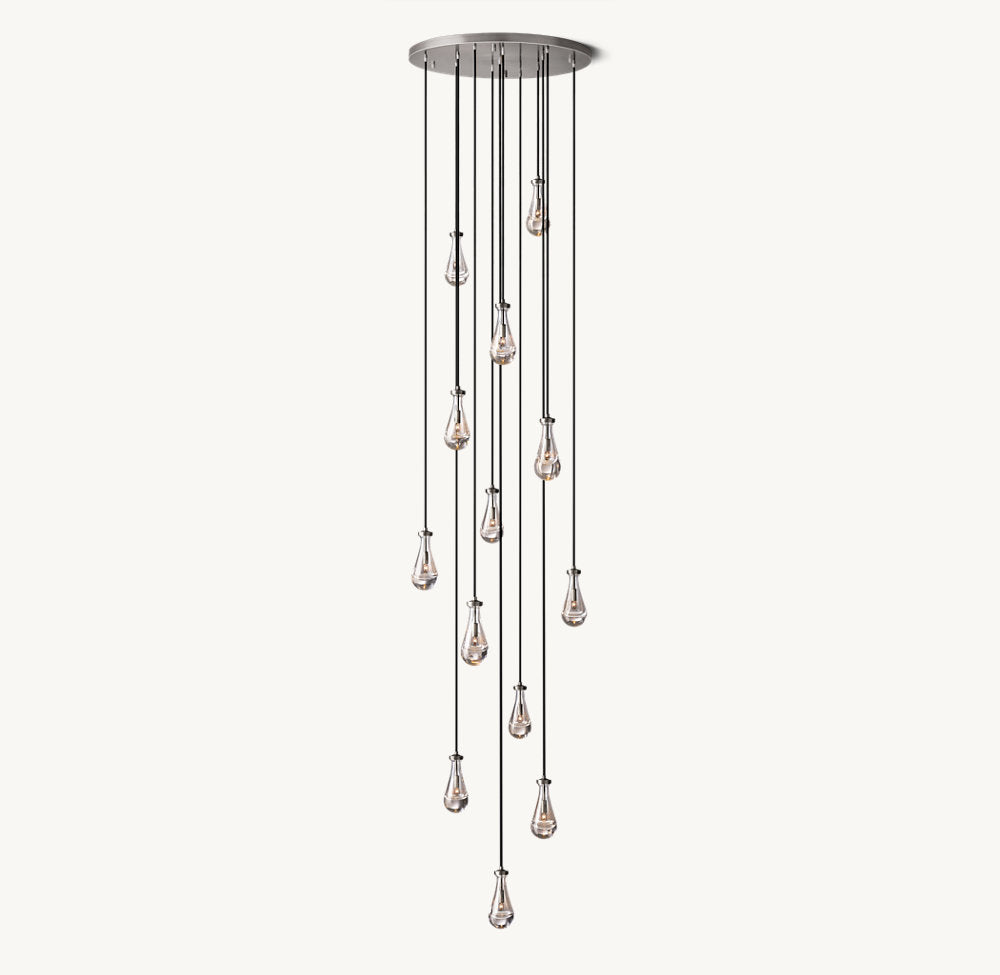 RAIN ROUND CHANDELIER 36"