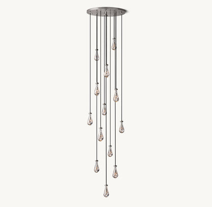 RAIN ROUND CHANDELIER 36"