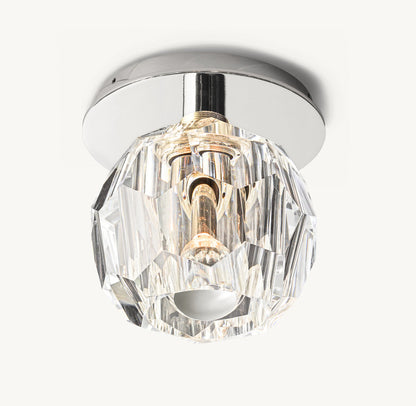 BOULE DE CRISTAL CLEAR GLASS PETITE FLUSHMOUNT