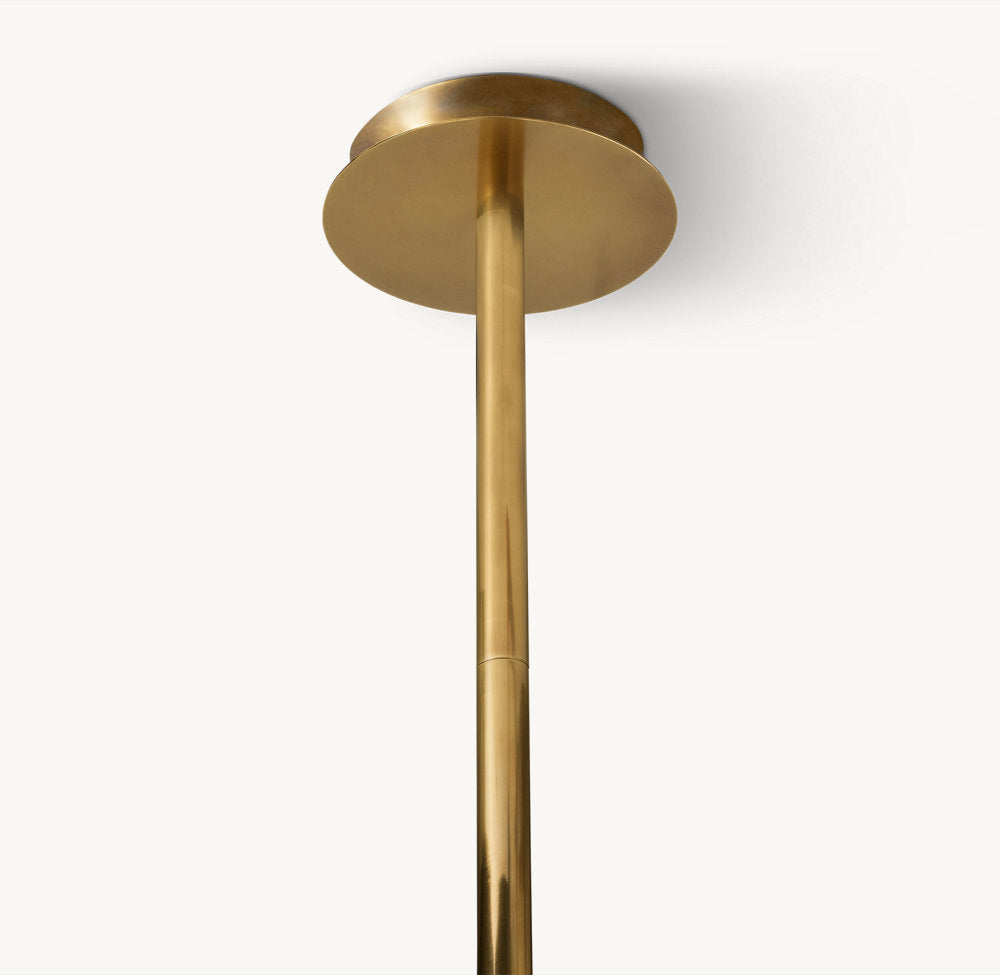 GLASS GLOBE MOBILE THREE-ARM CHANDELIER 46"