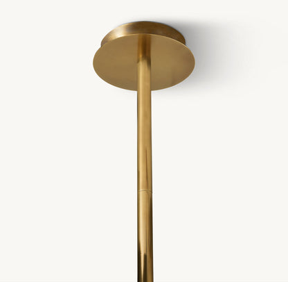 GLASS GLOBE MOBILE THREE-ARM CHANDELIER 46"