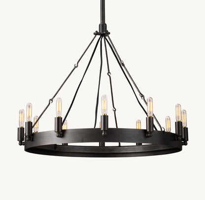 CAMINO VINTAGE FILAMENT ROUND CHANDELIER 26"