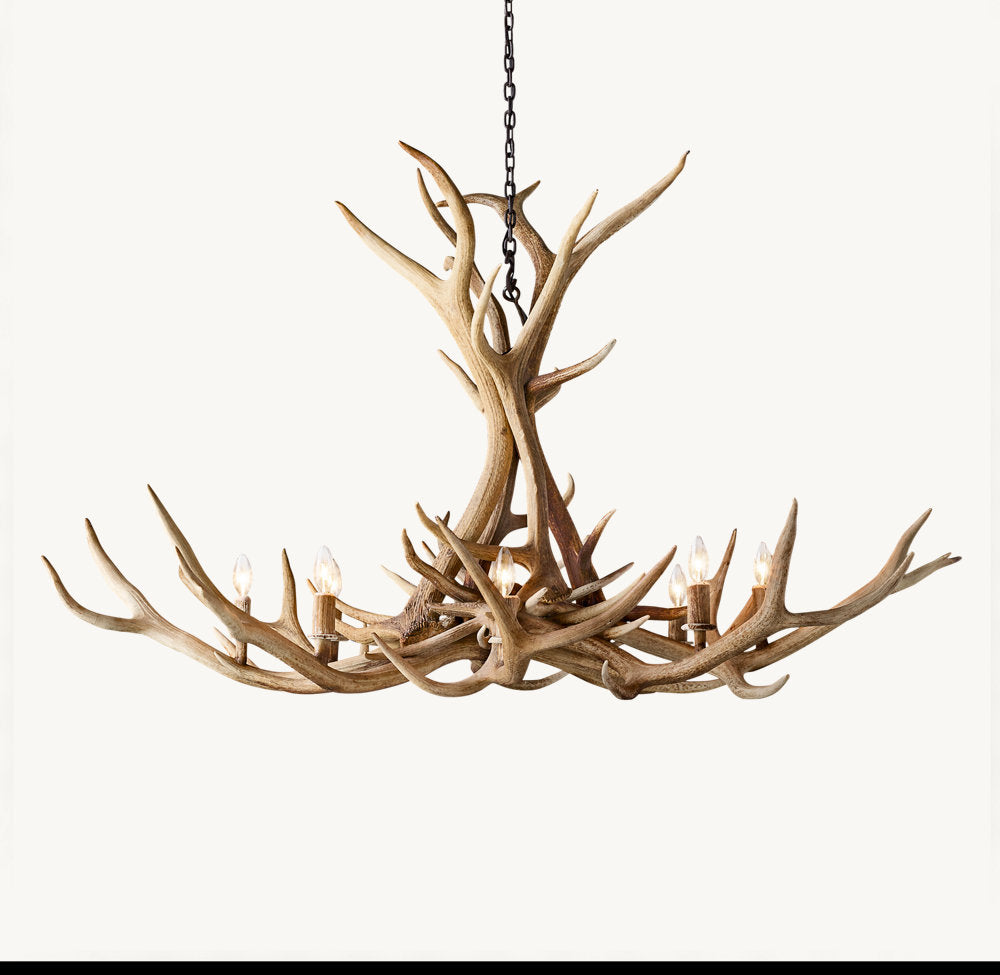 NATURAL ANTLER CHANDELIER 60"