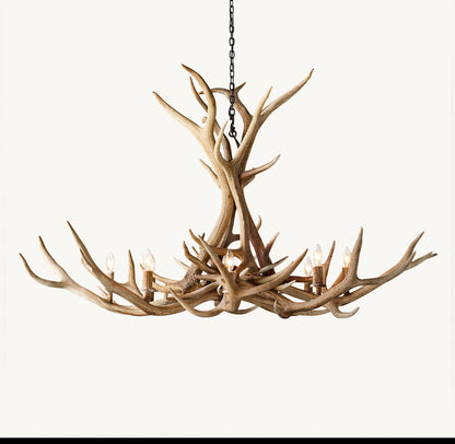 NATURAL ANTLER CHANDELIER 60"