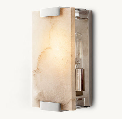 HAND-CARVED ALABASTER SCONCE