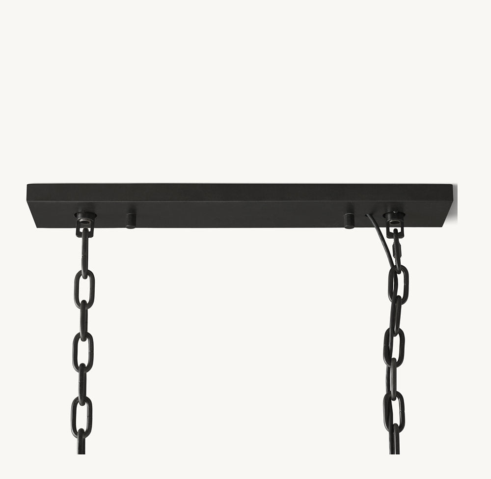 HARLOW CRYSTAL RECTANGULAR CHANDELIER 42"