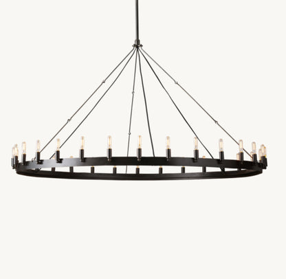 CAMINO VINTAGE FILAMENT ROUND CHANDELIER 63"