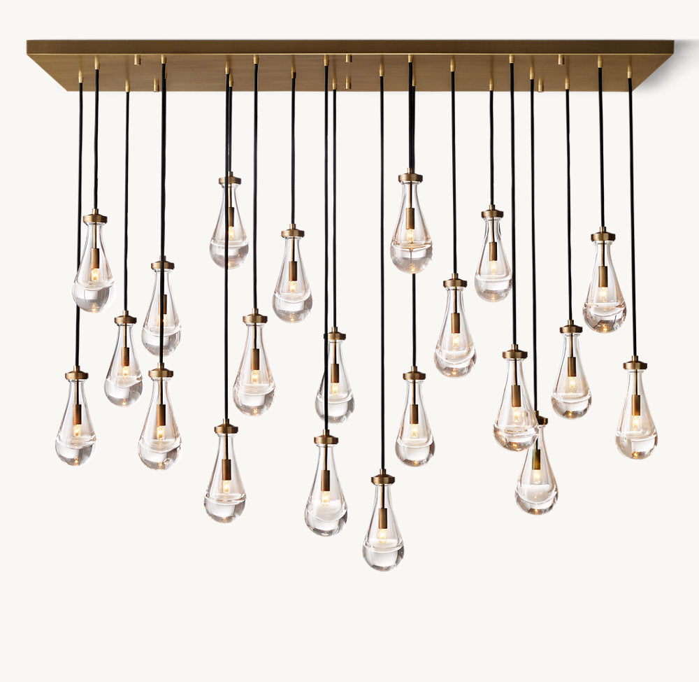 RAIN RECTANGULAR CHANDELIER 72"