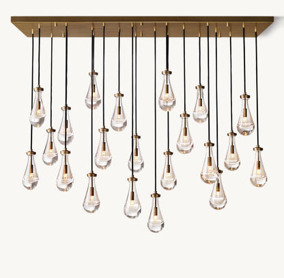 RAIN RECTANGULAR CHANDELIER 72"
