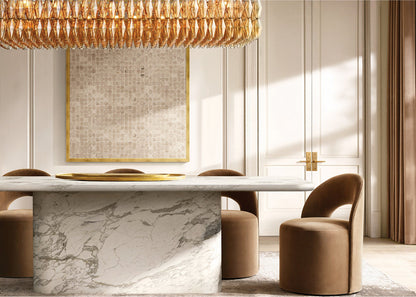 CHIARA SMOKE GLASS RECTANGULAR CHANDELIER 54"