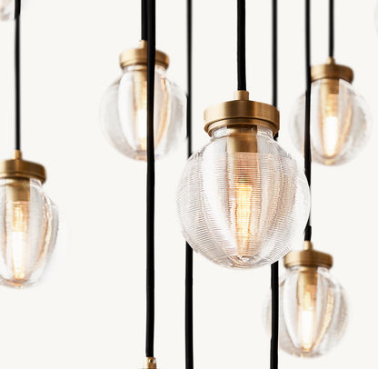 PEARL ROUND CHANDELIER 60"