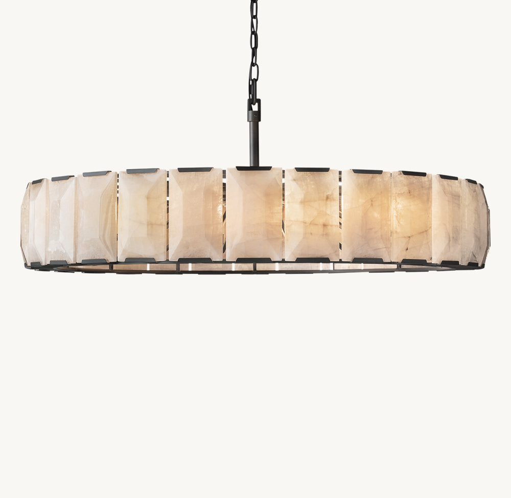 HARLOW CALCITE ROUND CHANDELIER 60"