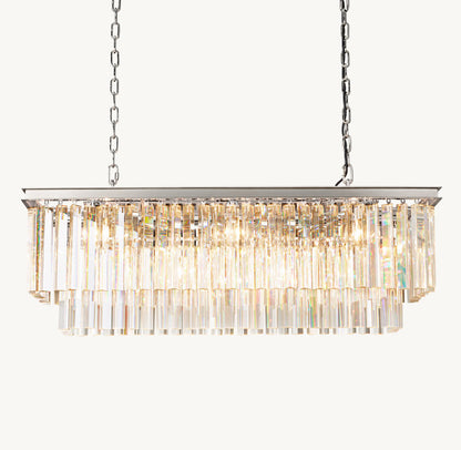 1920S ODEON RECTANGULAR CHANDELIER 40"