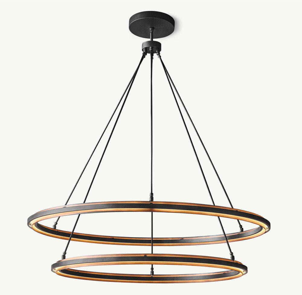 PERALTA TWO-TIER ROUND CHANDELIER 60"