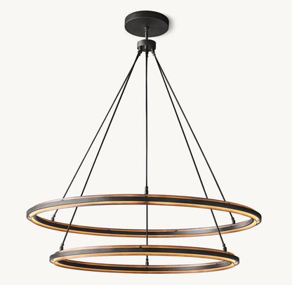 PERALTA TWO-TIER ROUND CHANDELIER 60"