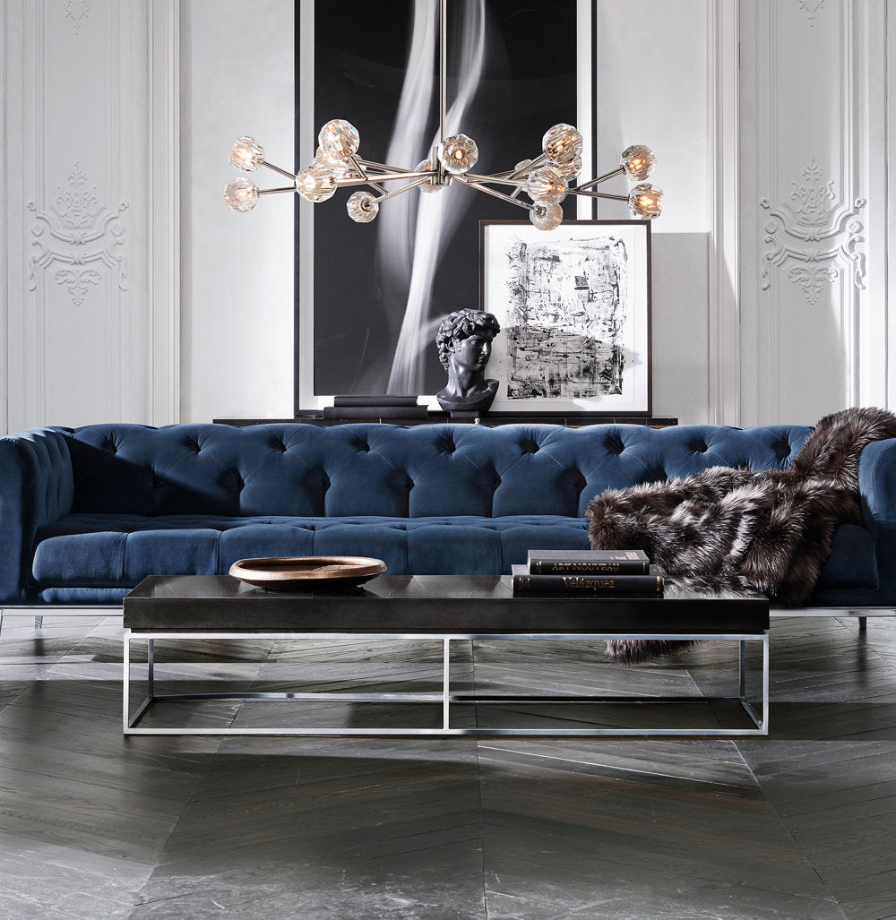 BOULE DE CRISTAL CLEAR GLASS ROUND CHANDELIER 60"