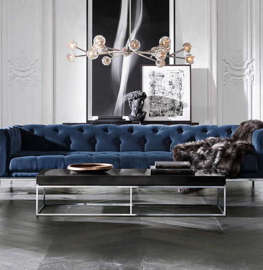 BOULE DE CRISTAL CLEAR GLASS ROUND CHANDELIER 60"