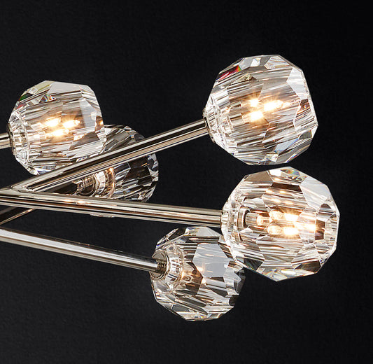 BOULE DE CRISTAL CLEAR GLASS ROUND CHANDELIER 72"