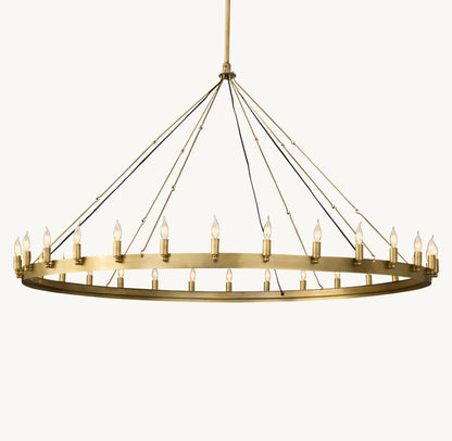 CAMINO VINTAGE CANDELABRA ROUND CHANDELIER 63"
