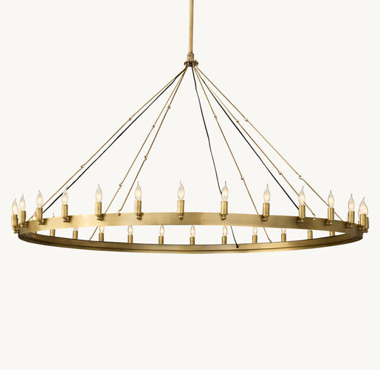 CAMINO VINTAGE CANDELABRA ROUND CHANDELIER 63"