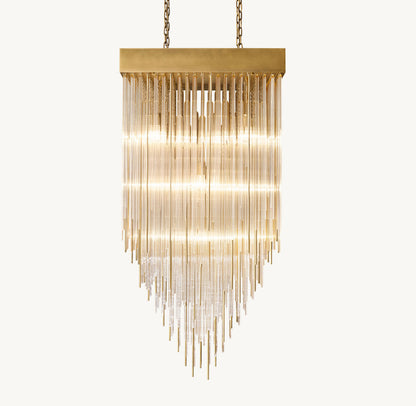 CASCADA SQUARE CHANDELIER 30"