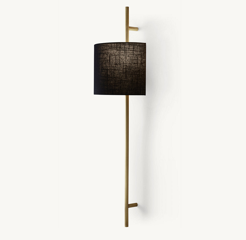 VELA OCTAGONAL BAR SCONCE - ROUND SHADE