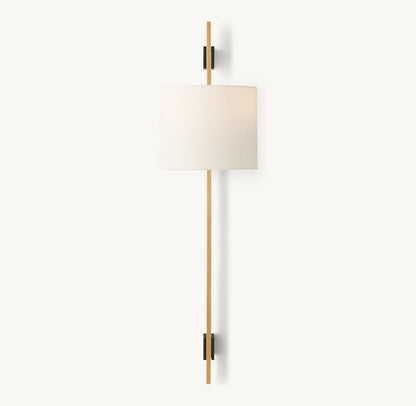 VELA RECTANGULAR BAR SCONCE - ROUND SHADE