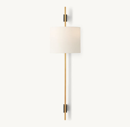 VELA RECTANGULAR BAR SCONCE - ROUND SHADE
