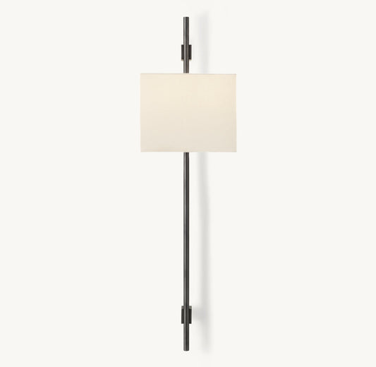 VELA ROUND BAR SCONCE - RECTANGULAR SHADE