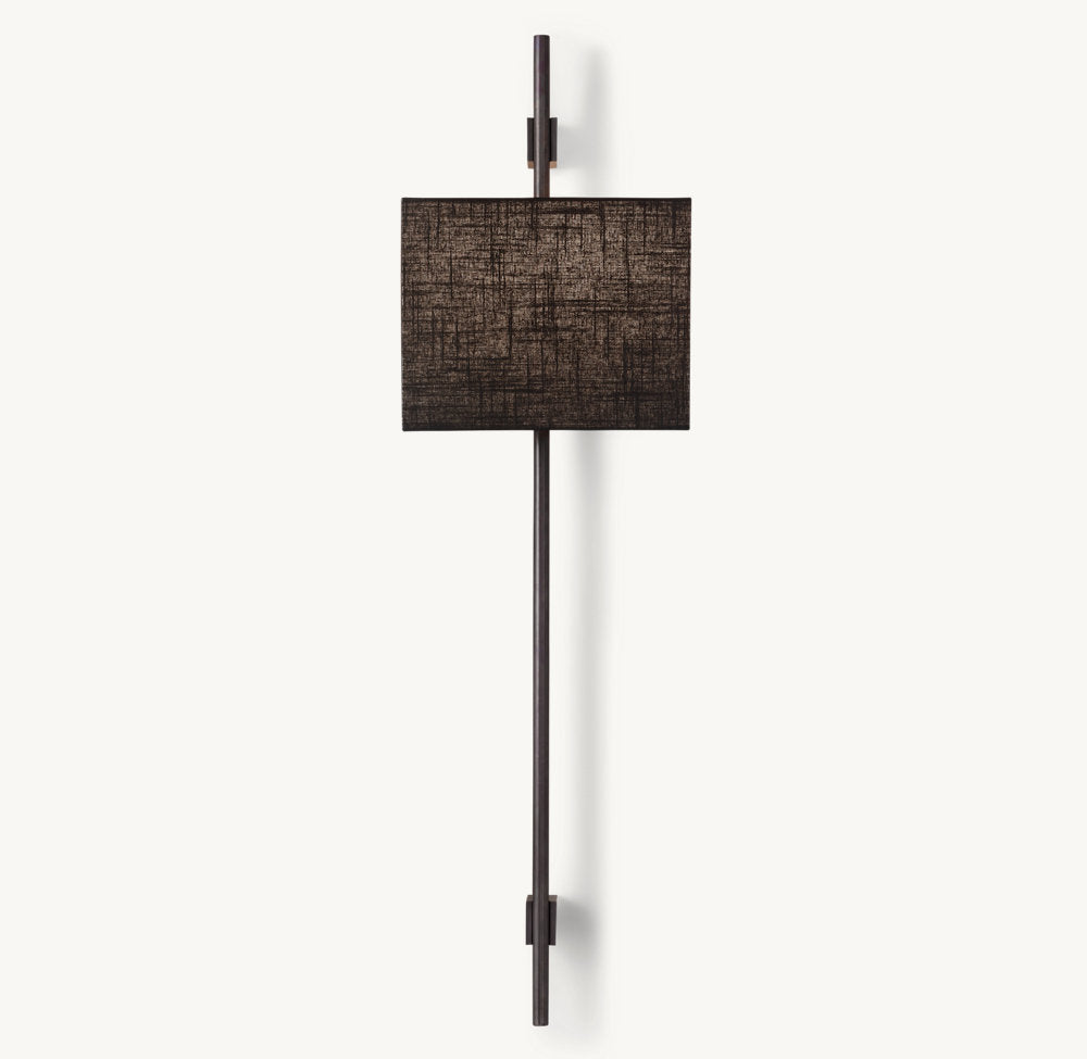 VELA ROUND BAR SCONCE - RECTANGULAR SHADE