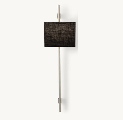 VELA ROUND BAR SCONCE - RECTANGULAR SHADE