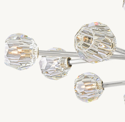BOULE DE CRISTAL CLEAR GLASS OVAL CHANDELIER 72"