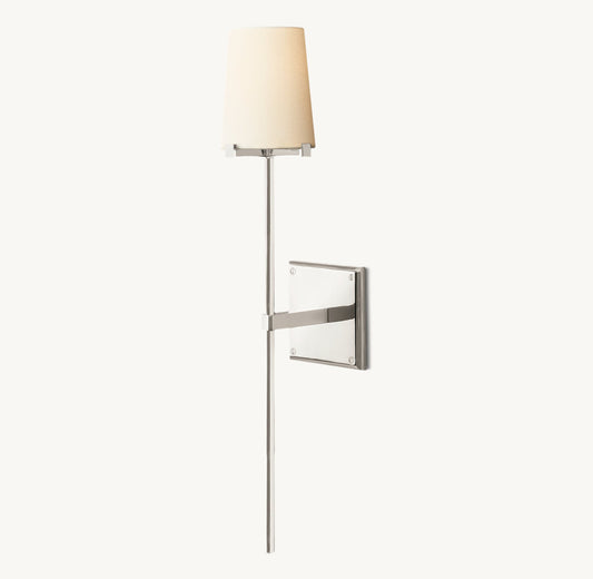 PAUILLAC FABRIC SHADE TORCH SCONCE