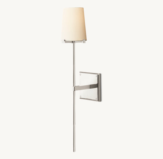 PAUILLAC FABRIC SHADE TORCH SCONCE